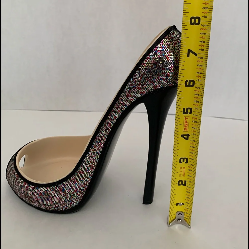 Wild Eye Designs Wine Bottle Holder High Heel Stiletto Shoe Sparkle Bling